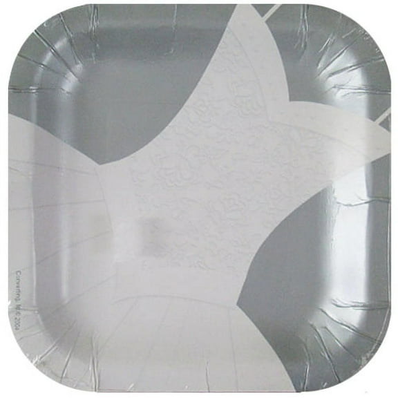 Wedding and Bridal 'White Gown' Small Paper Plates (8ct)