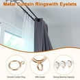 thumbnail image 2 of Uxcell 10-Pack Anillo de Cortina con Ojal 1 Pulgada ID Se Ajusta a Varilla de Cortina de 3/4 Pulgadas Anillos de Drapería de Metal Dorado, 2 of 7
