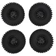 thumbnail image 4 of 4 Uds 1/10 escala RC ruedas de coche neumáticos cubo de rueda de hierro neumáticos de goma de 1,9 pulgadas para 1/10 accesorios de actualización de coche de Control remoto negro, 4 of 8