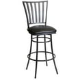 thumbnail image 1 of Stellan Commercial Grade Black Metal Swivel Counter Stool, 1 of 8