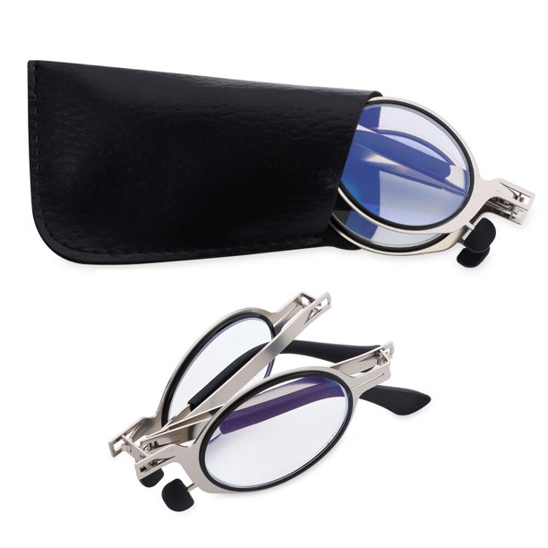 Gafas de lectura plegables Unisex, nueva moda, portátiles, Anti UV400, antifatiga ocular, bloqueador de luz azul, con funda, 1 ud. Tan Jianjun unisex