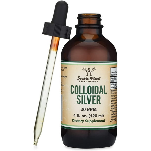 Colloidal Silver Liquid 20 PPM 4 Fl OZ (Plata Coloidal with Dropper