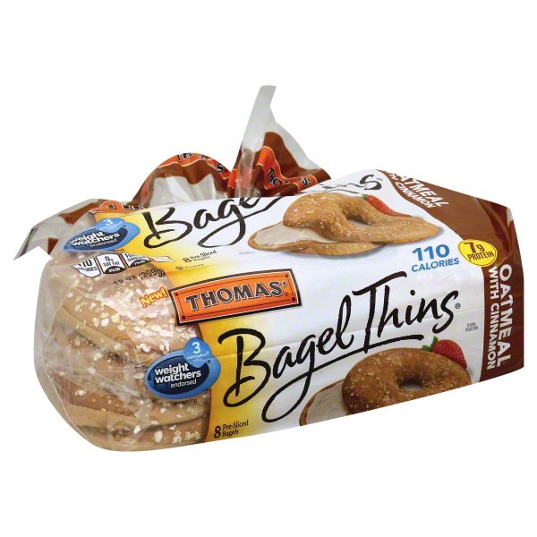 Bimbo Bakeries Thomas Bagel Thins Bagels, 8 ea