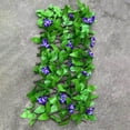 thumbnail image 2 of justharion Hedge Faux Privacy Screen Garden Expandable Fence Artificial Flowers& Leaves, 2 of 8