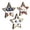 D, variant on 4th of July Decorations Wooden Stars, Patriotic Memorial Day Star Tiered Tray Decor Set of 3, Fourth of July Red White Blue Decoration for Home Office Table Shelf (Flag Hollow)