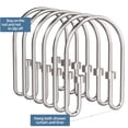 thumbnail image 4 of TABGIME Decorative & Sturdy Glide Polished Nickel Rustproof Metal Shower Curtain Rings U-Shaped Non-Slip Double Hooks, 24 Count-Cylinders, 4 of 5