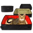 thumbnail image 2 of Cat Litter Box Collapsible Waterproof Oxford Kitten Litter Pan Cat Potty Box, 2 of 10