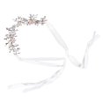 thumbnail image 4 of Diadema de cristal para novia, diseño exquisito de hojas y flores, cinta suave para la cabeza para bodas, cumpleaños y fiestas, color dorado, 4 of 15