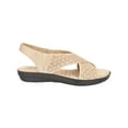 thumbnail image 2 of Easy Street Womens Claudia Laser Cut Faux Leather Slingback Sandals, 2 of 3