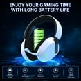 thumbnail image 2 of Casque de Jeu Sans Fil pour Xbox One, Xbox Series X/S, PS4, PS5, PC, Mac, Switch, Bluetooth 5.4, Casque Xbox avec Micro à Réduction de Bruit, Casque de Jeu Circum-Aural, Son Surround 3D, Blanc, 2 of 8