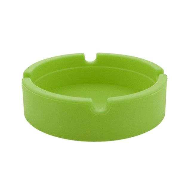 Cenicero redondo suave de silicona, soporte para cigarrillos antiescaldado portátil plumoso, cenicero ecológico Multicolor, regalo - verde Kuyhfg Bienvenido a Kuyhfg