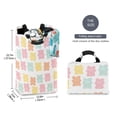 thumbnail image 2 of Yayeee Freestanding Laundry Hamper with Handle Collapsible Large Storage Basket for Clothes, Cute Gummy Bears Pattern, 2 of 7