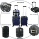 thumbnail image 3 of Set 3 Maletas De Viaje Carry On 10 Kgs Equipaje De Mano Ruedas Desmontables Cabina Avion, 3 of 5