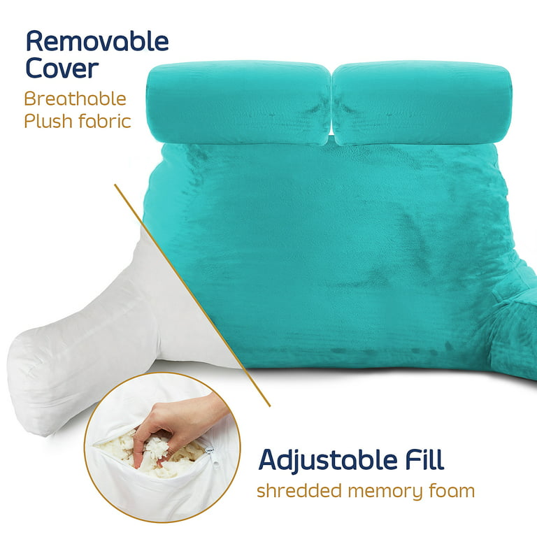 Nestl Backrest Reading Pillow, Back Support Pillow with Arms