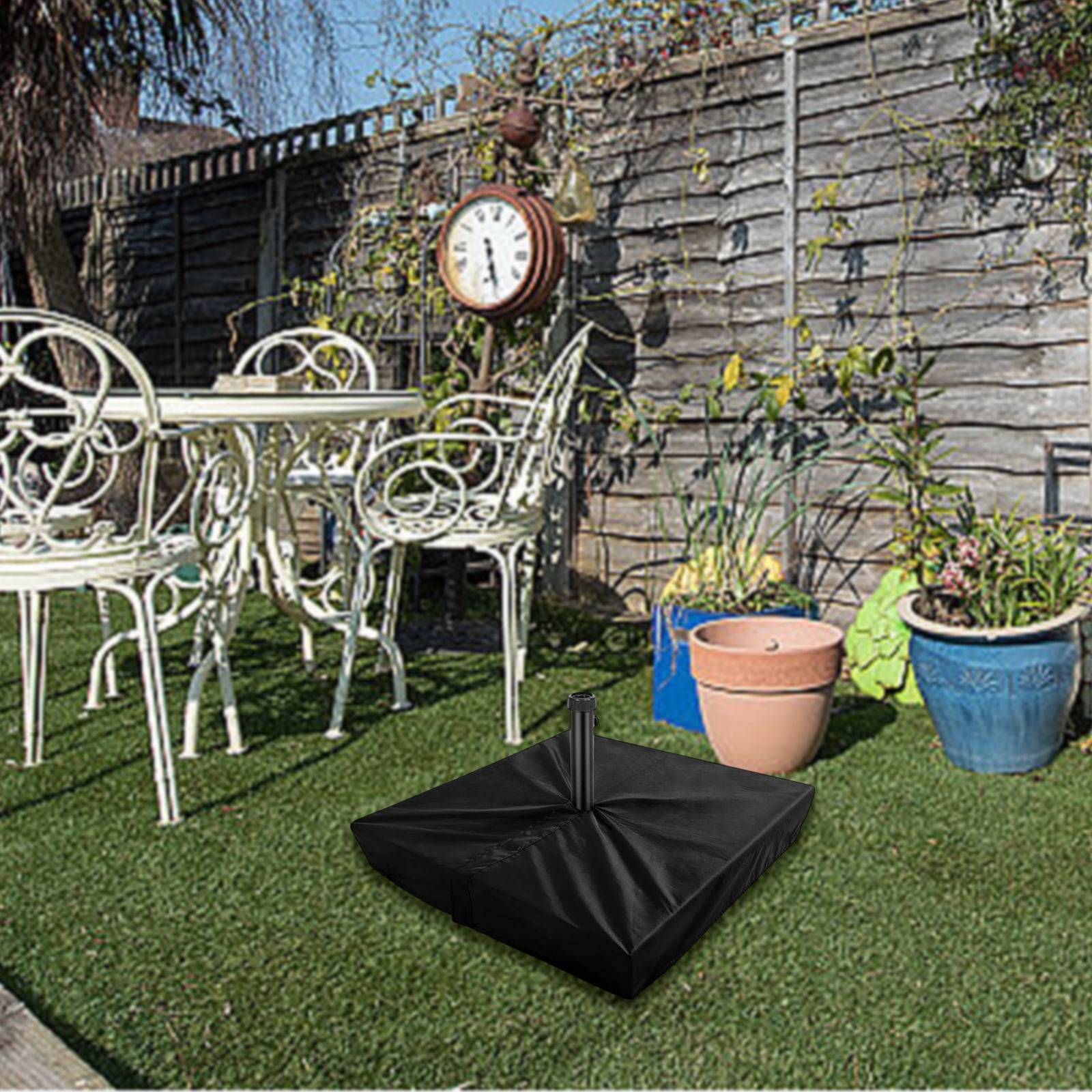 Wind Resistant Garden Umbrella Stand Cover 30x30Inch Dimension Double Needle Stitching Zippered Design Waterproof 1 Pair