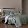 thumbnail image 5 of Noble Tencel 3 PC Queen Coverlet Set Silver Rivebrook Home Noble Tencel Collection Sage - Queen - 3 Piece, 5 of 5