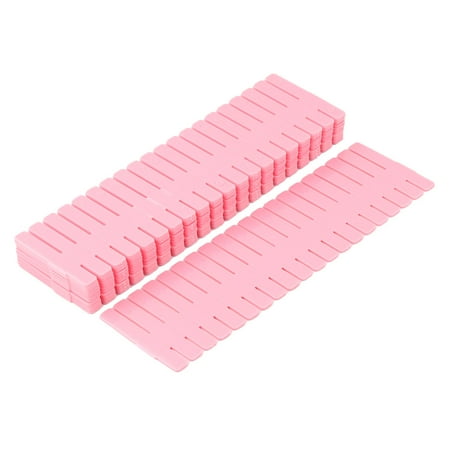 Short Drawer Divider Plastic Household Adjustable Separator Grid Tidy Short Dresser Drawer Storage Organizer Dividers 12 Pcs Pink ()