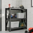 thumbnail image 5 of Garage Shelving Unit Rustproof 50“W Heavy Duty Storage Shelves Easy Assembly 3 Tier Adjustable Metal Steel Utility Shelf Rack Garage Storage Organize for Tools Basement,Warehouse, 5 of 10