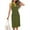 Yellow, variant on Sleeveless Women's Striped Summer Dress Casual Polo V Neck Slit Loose Fit T Shirt Midi Dresses