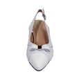 thumbnail image 2 of PEERAGE Sammy Women Wide Width Pointed Toe Slingback Heels WHITE 8, 2 of 6