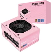 Vetroo 850W SFX Power Supply ATX 3.1 & PCIE 5.1 Ready, 80 Plus Gold Certificate Fully Modular, 90mm FDB Fan for Low-Noise Operation, SFX-to-ATX Bracket, 10-Year Warranty - Pink