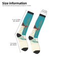 thumbnail image 2 of Xecao Colorful Greek Windmills Print Compression Socks for Both Men And Women for Running, Travel, Flight, Nurse, 2 of 6