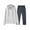 White+Dark Gray, variant on Dovford Men's Track Suit Stand Collar Sweatshirt Long Sleeve Hoodie And Pant Suit Work Pants Suits for Men Stretch Fit