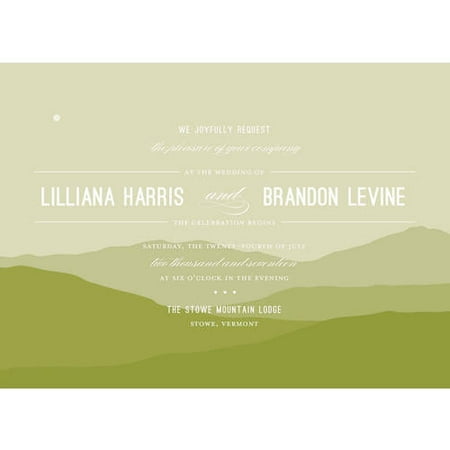 Ombre Mountains Standard Wedding Invitation