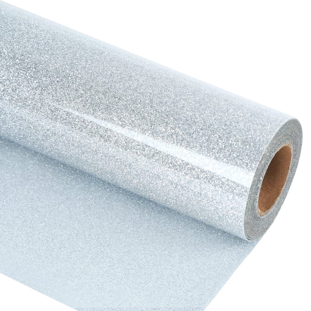 Rollos de vinilo termotransferible plateado brillante de Guangyintong, 30 x 2,4 m, para planchar camisetas. Vinilo termotransferible plateado brillante para todas las máquinas de corte. Fácil de corta