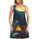 thumbnail image 1 of Easygdp Moonlit Skeleton Campfire para Vestido Transpirable de Mujer, Vestido Suelto de Manga Corta con Pliegues y Bolsillos para el Verano, 1 of 7