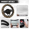 thumbnail image 4 of Uorisanigo Daisy Pattern 15 Inch Car Steering Wheel Protector Stylish Car Steering Wheel Cover with Elastic Edge Unique Fuzzy Steering Wheel Cover for Most Vehicle Car Accessories Gift for Sister, 4 of 8