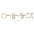 thumbnail image 2 of Unique Bargains 1 Pc Durable Cherry Bag Extender Chain Light Gold Tone White Zinc Alloy, 2 of 5