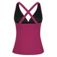 thumbnail image 7 of Firpearl Plus Size Underwire Tankini Top for Women Sexy Slimming Bathing Suits Push Up Swimsuit Tops for Big Busted Amaranth 18, 7 of 7