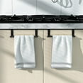 thumbnail image 6 of Trianu Metal Towel Bar Kitchen Cabinet Towel Rack Strong Steel Towel Bar Rack for Hanging on Inside or Outside of Doors, Home Kitchen Bathroom, Hand Towels, Dish Towels and Tea Towels, Black, Large, 6 of 7