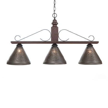 

Wooden Wellington Large Island Light in Plantation Red