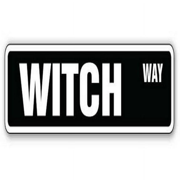 SignMission SS-836-Witch 36 in. Witch Street Sign - Witchraft Witches Signs Wiccan Halloween