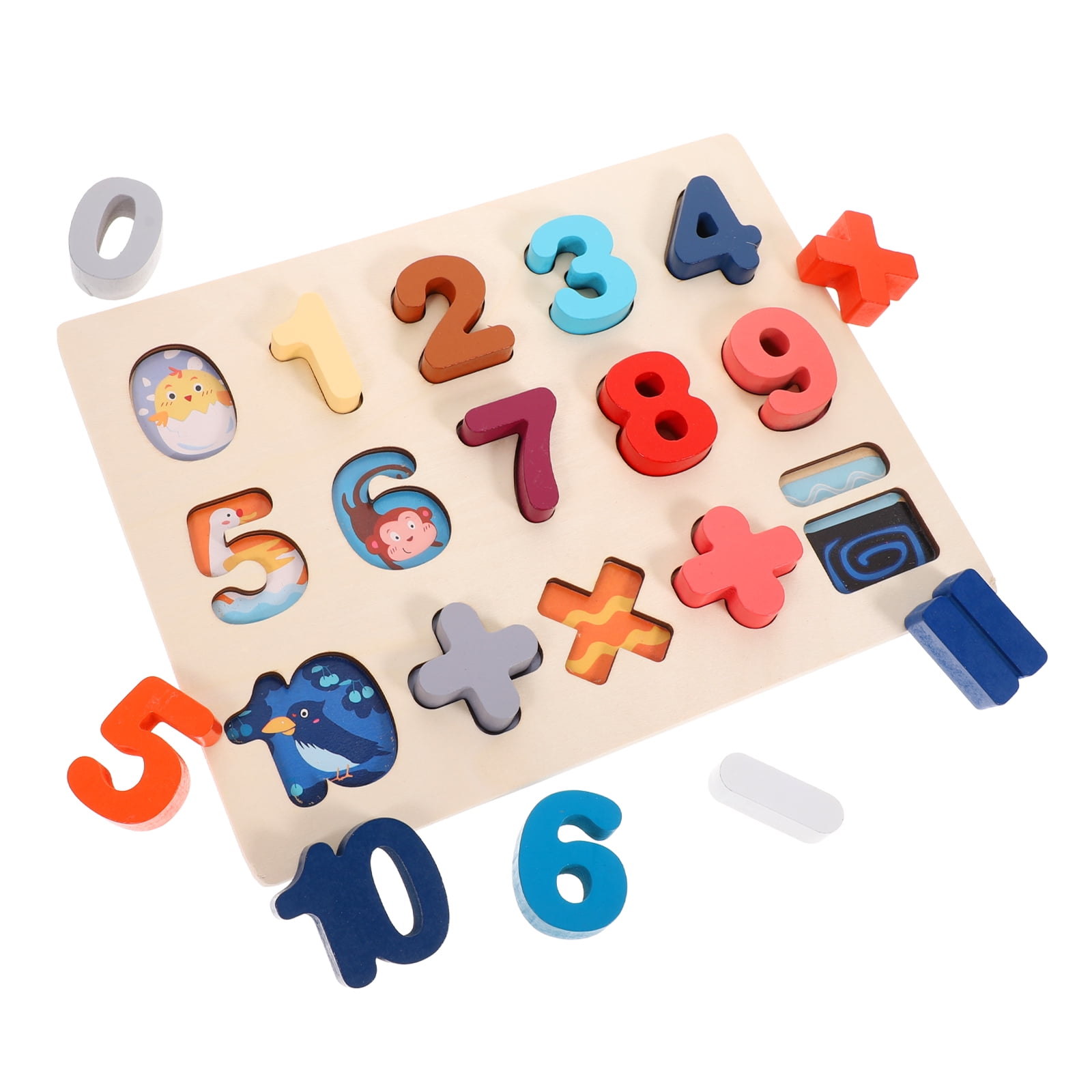 Travelwant Wooden Number Puzzle for Toddler Activities