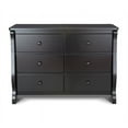thumbnail image 4 of Pemberly Row Universal 6-Drawer Wood and Metal Dresser in Black, 4 of 7
