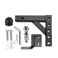 thumbnail image 4 of 10" Adjustable 4 Level Trailer Drop Hitch Ball Mount Tow For 2" Receiver With 50mm Ball RV Parts Camper Caravan Accessories ,Weatherproof Double Locking Hitch Pin, 4 of 6