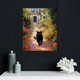 thumbnail image 4 of Nawypu Vintage Monet Garden Cat Canvas Wall Art Famous Monet Flowers Black Cat Poster Funny Floral Print Farmhouse Gallery Aesthetic Room Decor for Bedroom Bathroom, 4 of 4