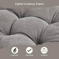 thumbnail image 3 of Meditation Floor Pillow 22×22 Inch 2 Pack Large Floor Cushions for Adults Square Tufted Corduroy Floor Pillows for Yoga Living Tatami Room Grey, 3 of 12