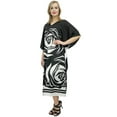 thumbnail image 2 of Bimba Women's Designer Floral Printed Satin Long Kaftan Kimono Maxi Caftan-8, 2 of 6