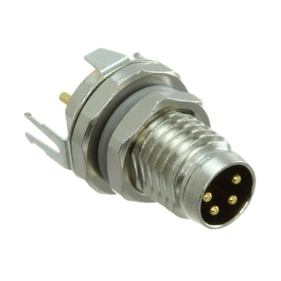 Pack of 2 T4040034041-000 Circular Connector Plug, Male Pins Solder 4 Position :RoHS