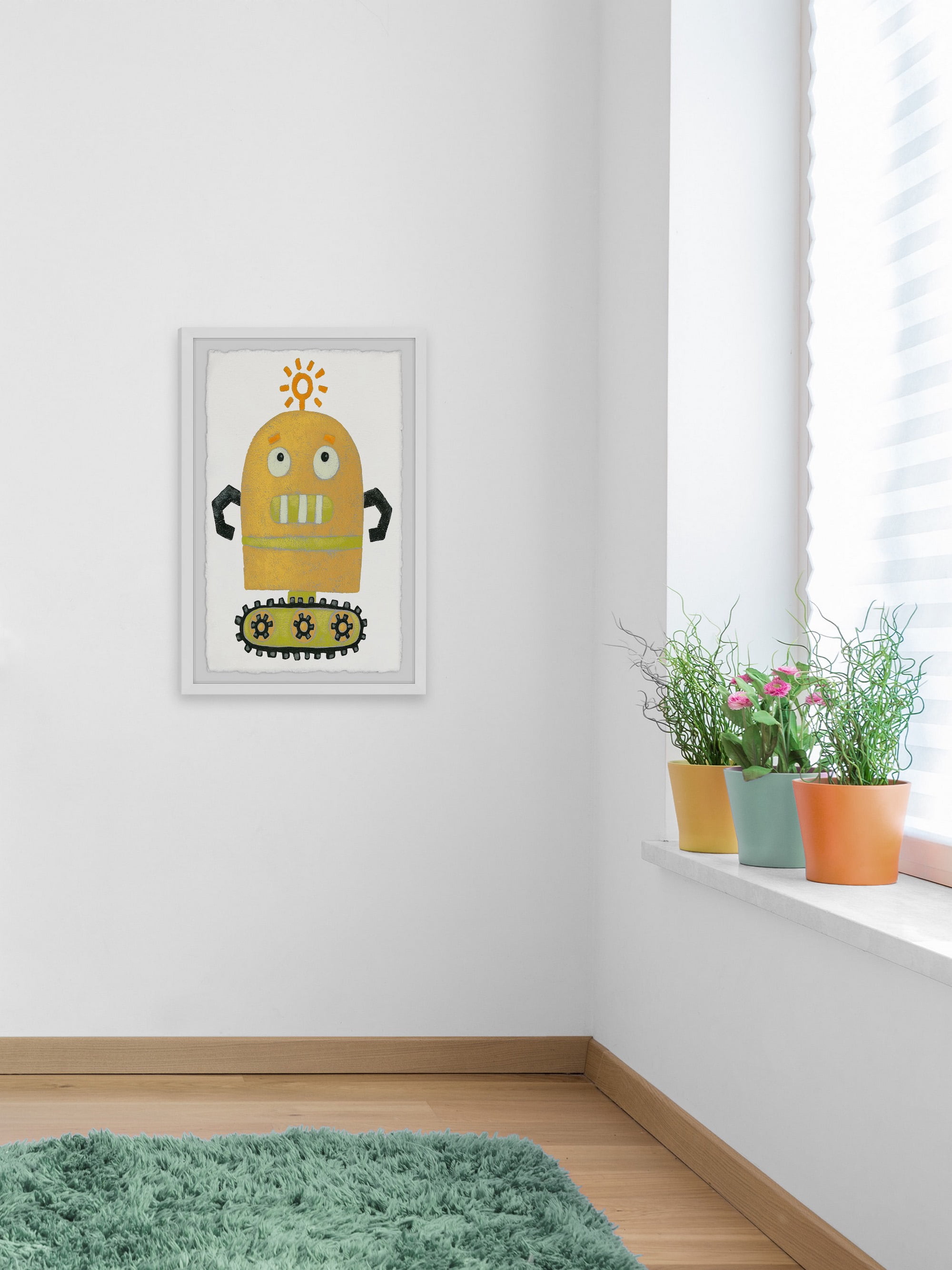Marmont Hill Thinker Robot Framed Wall Art
