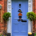 thumbnail image 3 of Halloween Decoration Wooden Witch Door Wreath for Front Door, Happy Halloween Witch Wall Signs Hanging for Home Wall Decor Outdoor Indoor Farmhouse Party Supply, 3 of 5