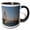 Black/White, variant on 3drose, Greece, Peloponnese, Gulf of Corinth, Patra, Rio Antirio Bridge, Dawn, 11oz Two-tone Black Mug