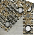 thumbnail image 4 of Ambesonne Royal Grommet Curtain, Abstract Modern Floral Stripe, 50"x84", Dark Mustard Amber, 4 of 5