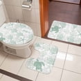 thumbnail image 4 of Green Coastal Bath Mat 3 Piece Bathroom Rug Set, Sea Turtle Nautical Coral Summer Beach Non Slip Bath Rug Contour Mat and Toilet Lid Cover, Absorbent Shower Mats Soft Bath Rugs and Mats Sets, 4 of 8