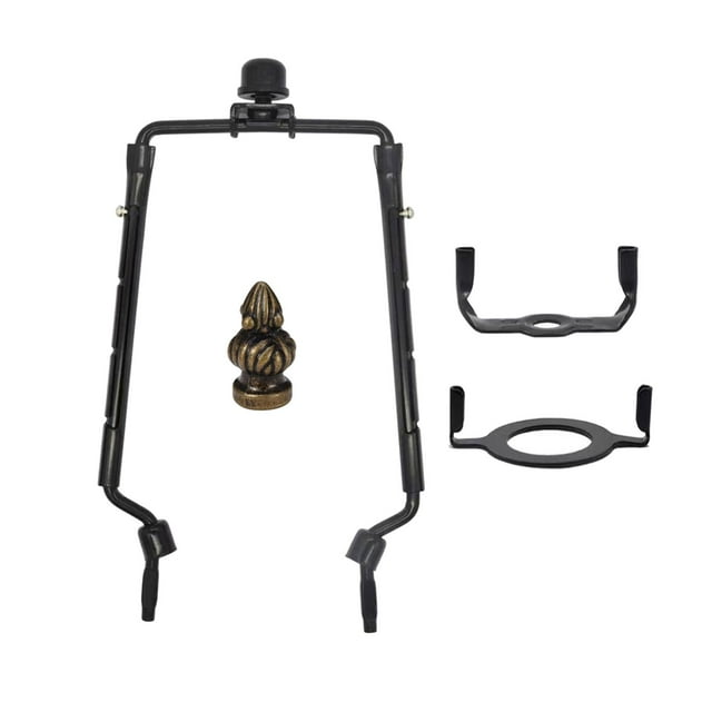 Detachable Lamp Shade Harp Bracket 7'' 8'' 9'' 10'' Shade Harp for Floor Lamp Black