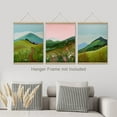 thumbnail image 3 of PixonSign Adhesive Canvas Print Wall Art Set - Wildflower Meadow Mountain Art - Set of 3 Forest Plant Nature Wilderness Minimalist Wall Décor for Living Room, Bedroom - 12"x16" Panels, 3 of 5